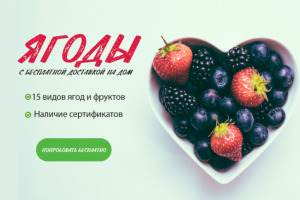 Рекламный баннер для компании, которая занимается доставкой ягод