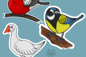 Стикеры с птичками