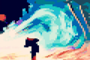 Безумное небо и парень с зонтиком