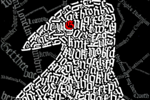 Каллиграмма "Ворон"