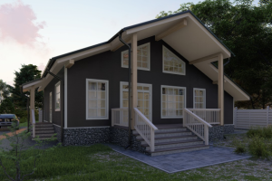 Каркасный дом, фиброцементный сайдинг