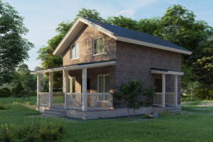 Дом 7х8, фасад Хауберк