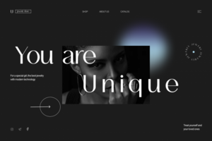 Landing page для магазина украшений