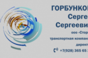 Визитка директора ООО "Сторм"