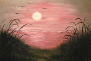 "Закат на озере"