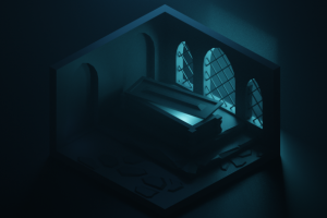 Аксонометрия помещения (гробница)