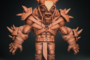 Big Guy. Final compose for a clay render