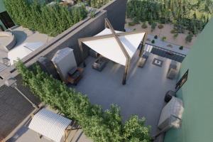 Дизайн эксплуатируемой кровли жилого дома