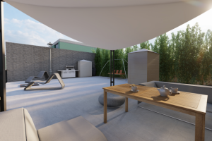 Дизайн эксплуатируемой кровли жилого дома