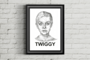 Геометрический портрет TWIGGY