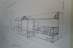 Эскиз входной группы магазина