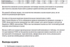 Пример реального аудита: Сравнение с лидерами ТОП3 (фрагмент)