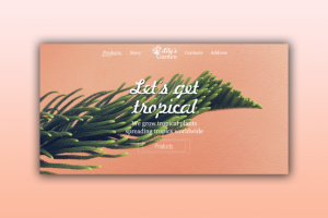 Landing page для магазина цветов