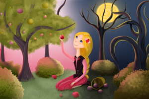 Девушка в саду