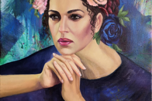 Моника. Холст,масло. 50х70 см