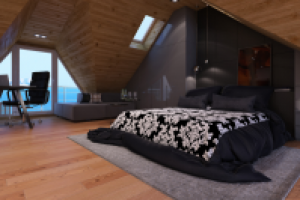 Интерьер мансарды