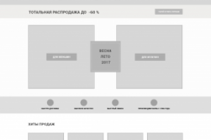 Прототип магазина обуви главная страница