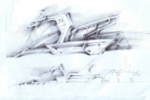 станция; боковой фасад