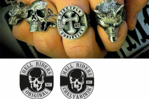 Отрисовка по логотипу перстня. Байк-клуб