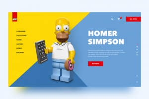 Дизайн первого экрана сайта Lego( концепт)