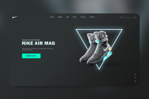 Landing page(концепт дизайна Nike)