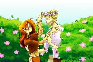 Пример сложной диджитал работы с персонажами