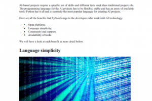Why Python for Machine Learning?