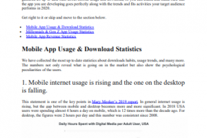 20 Mobile App Statistics to Know in 2020
