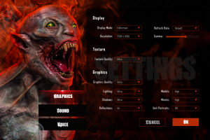 Game settings design