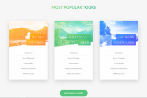 Макет сайта экотуризма