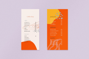 Меню для кофейни