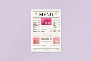 Меню для пончиковой