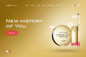 Первый экран с WOW-эффектом (косметика)