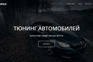 Лендинг на тему "Тюнинг автомобилей"