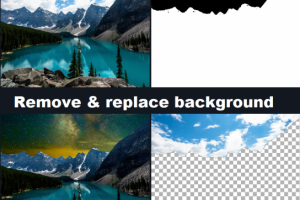 Замена фона на пейзаже