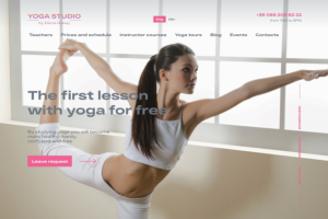 Сайт для йога студии