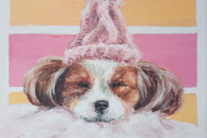 Работа акрилом на холсте 20×20