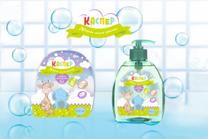 Дизайн этикетки для жидкого детского мыла "Каспер"