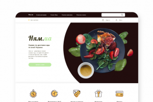 Дизайн сайта сервиса по доставке еды