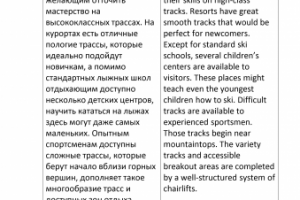 Перевод текста спортивной тематики RUS-ENG