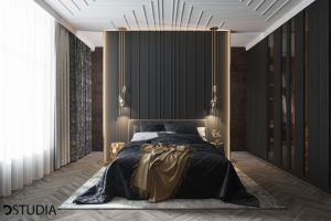 Спальня из дизайн проекта дома в Москве