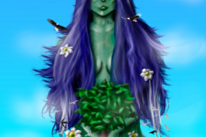 Персонаж богини-природы для онлайн игры