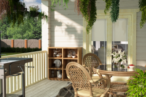 визуализация веранды частного дома - низкое разрешение