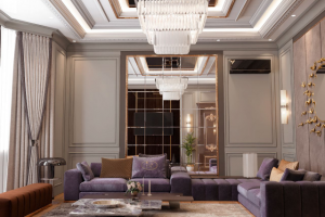 Гостиная комната в стиле неоклассика