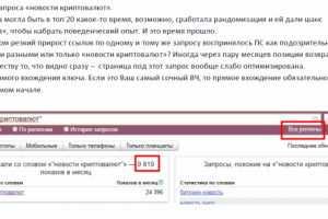SEO-консультация. Тема - пропал запрос из выдачи