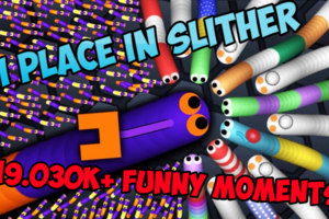 19.030K+ Funny Moments | 1 Place in Slither.io