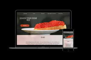 Лендинг по продаже икры