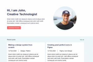 JOHN - сайт портфолио