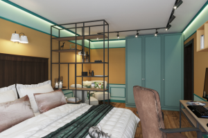 Дизайн проект спальни-гостиной