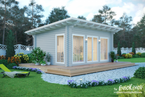 Визуализация деревянного котеджа